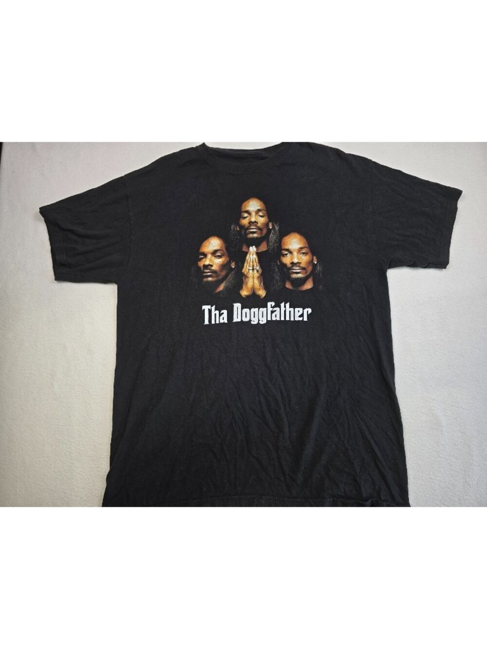 Death Row Records Large Tha Doggfather T-Shirt Black Snoop Dogg Tee